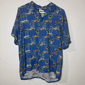 Vintage Ocean Current Car Hawaiian Shirt - Size S